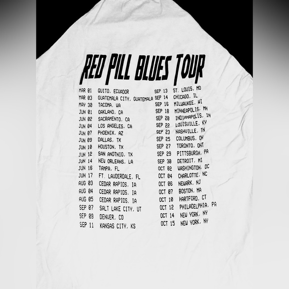 Maroon 5 Red Pill Blues Tour US 2018-2019 long sleeve t-shirt oversized large. - Picture 2 of 4
